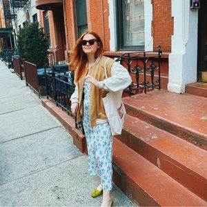 Doen Florencia Dress Size L in Blue Frolicking Floral